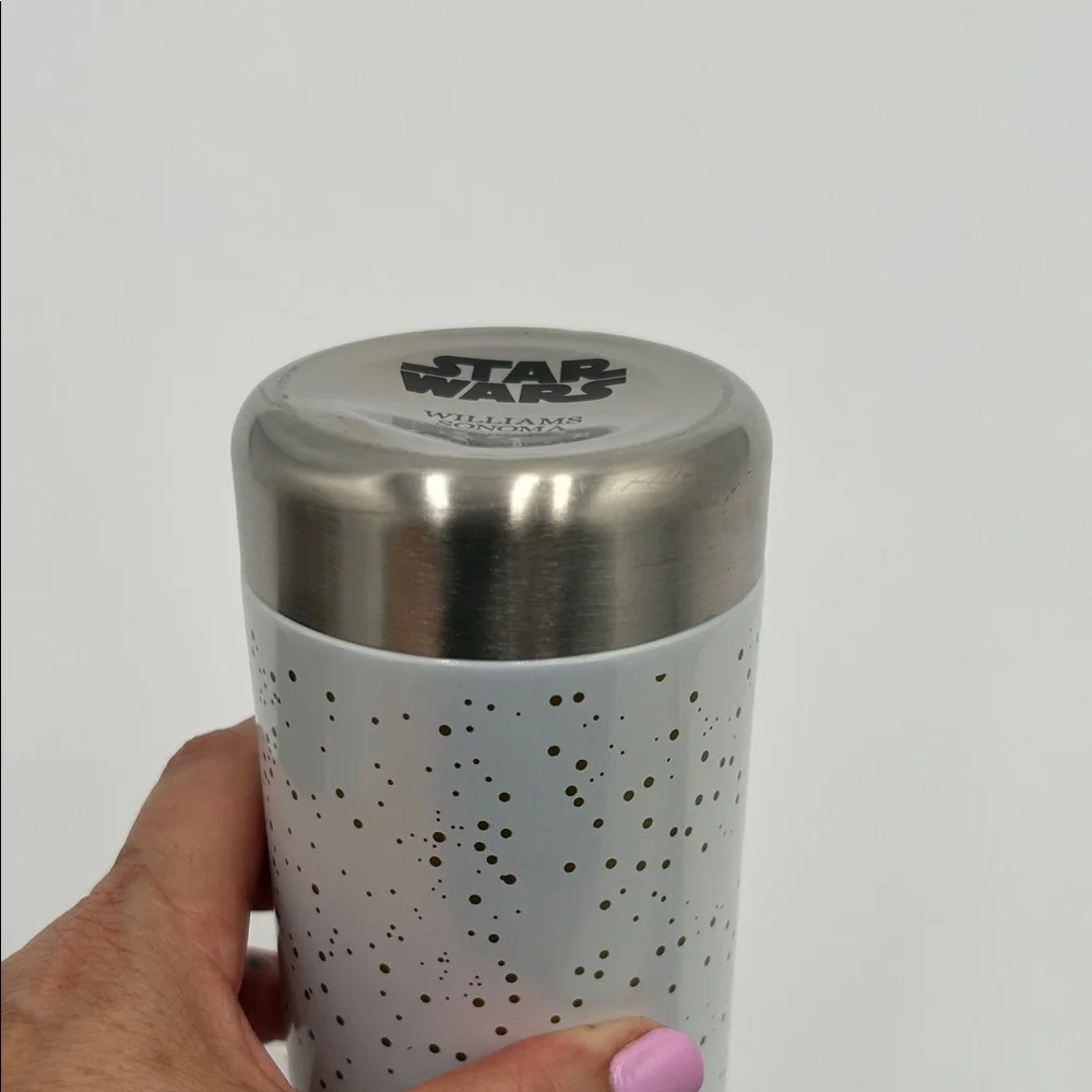 Williams Sonoma White Stainless Steel Character Water Bottle
